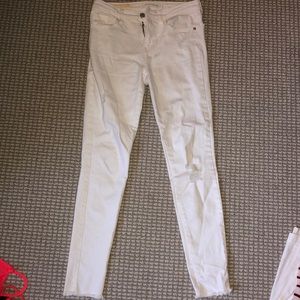 Girls ripped white jeans